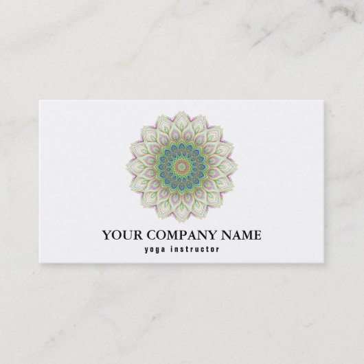 MANDALA LOGO GEPERSONALISEERD YOGA INSTRUCTOR BEDR VISITEKAARTJE (Voorkant)