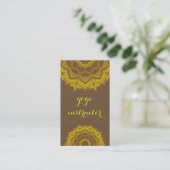 MANDALA LOGO GEPERSONALISEERD YOGA INSTRUCTOR VISITEKAARTJE (Staand voorkant)