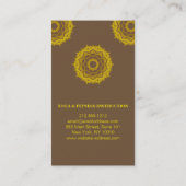 MANDALA LOGO GEPERSONALISEERD YOGA INSTRUCTOR VISITEKAARTJE (Achterkant)