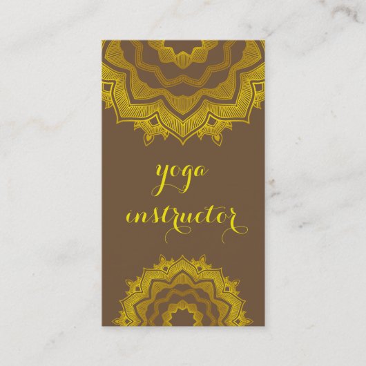 MANDALA LOGO GEPERSONALISEERD YOGA INSTRUCTOR VISITEKAARTJE (Voorkant)