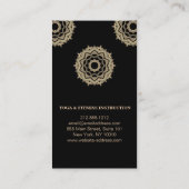 MANDALA LOGO GEPERSONALISEERD YOGA INSTRUCTOR VISITEKAARTJE (Achterkant)