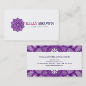 MANDALA LOGO GEPERSONALISEERD YOGA INSTRUCTOR VISITEKAARTJE (Voorkant / Achterkant)