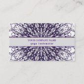 MANDALA LOGO GEPERSONALISEERD YOGA INSTRUCTOR VISITEKAARTJE (Voorkant)