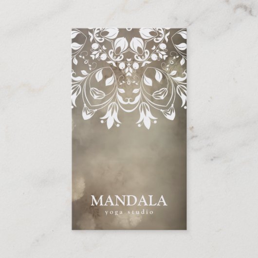 MANDALA LOGO GEPERSONALISEERD YOGA INSTRUCTOR VISITEKAARTJE (Voorkant)