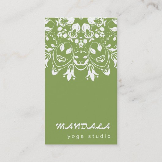 MANDALA LOGO GEPERSONALISEERD YOGA INSTRUCTOR VISITEKAARTJE (Voorkant)