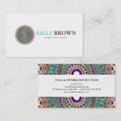 MANDALA LOGO GEPERSONALISEERD YOGA INSTRUCTOR VISITEKAARTJE (Voorkant / Achterkant)