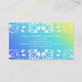 MANDALA LOGO GEPERSONALISEERD YOGA INSTRUCTOR VISITEKAARTJE (Achterkant)