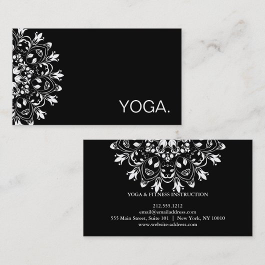 MANDALA LOGO GEPERSONALISEERD YOGA INSTRUCTOR VISITEKAARTJE (Voorkant / Achterkant)