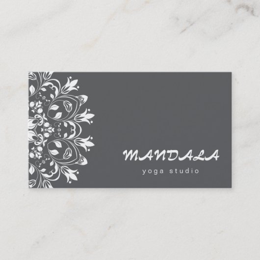 MANDALA LOGO GEPERSONALISEERD YOGA INSTRUCTOR VISITEKAARTJE (Voorkant)