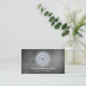 MANDALA LOGO GEPERSONALISEERD YOGA INSTRUCTOR VISITEKAARTJE (Staand voorkant)