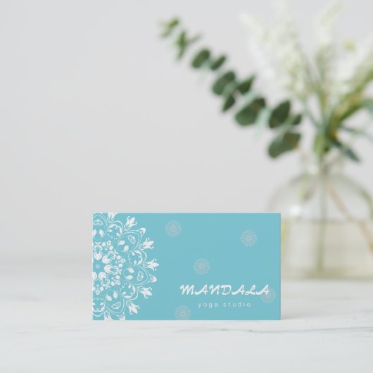 MANDALA LOGO GEPERSONALISEERD YOGA INSTRUCTOR VISITEKAARTJE (Staand voorkant)