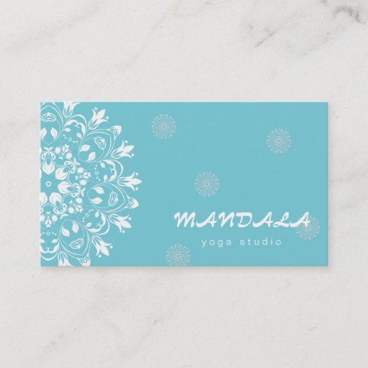 MANDALA LOGO GEPERSONALISEERD YOGA INSTRUCTOR VISITEKAARTJE (Voorkant)