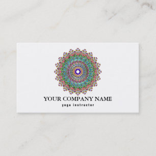 MANDALA LOGO GEPERSONALISEERD YOGA INSTRUCTOR VISITEKAARTJE