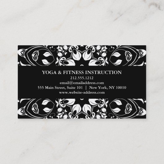 MANDALA LOGO GEPERSONALISEERD YOGA INSTRUCTOR VISITEKAARTJE (Achterkant)