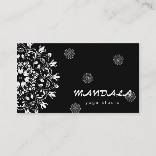 MANDALA LOGO GEPERSONALISEERD YOGA INSTRUCTOR VISITEKAARTJE (Voorkant)