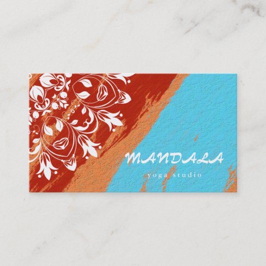 MANDALA LOGO GEPERSONALISEERD YOGA INSTRUCTOR VISITEKAARTJE (Voorkant)