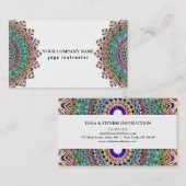 MANDALA LOGO GEPERSONALISEERD YOGA INSTRUCTOR VISITEKAARTJE (Voorkant / Achterkant)