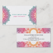 MANDALA LOGO GEPERSONALISEERD YOGA INSTRUCTOR VISITEKAARTJE (Voorkant / Achterkant)