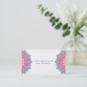 MANDALA LOGO GEPERSONALISEERD YOGA INSTRUCTOR VISITEKAARTJE (Staand voorkant)