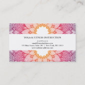 MANDALA LOGO GEPERSONALISEERD YOGA INSTRUCTOR VISITEKAARTJE (Achterkant)