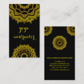MANDALA LOGO GEPERSONALISEERD YOGA INSTRUCTOR VISITEKAARTJE (Voorkant / Achterkant)