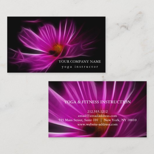 MANDALA LOGO GEPERSONALISEERD YOGA INSTRUCTOR VISITEKAARTJE (Voorkant / Achterkant)