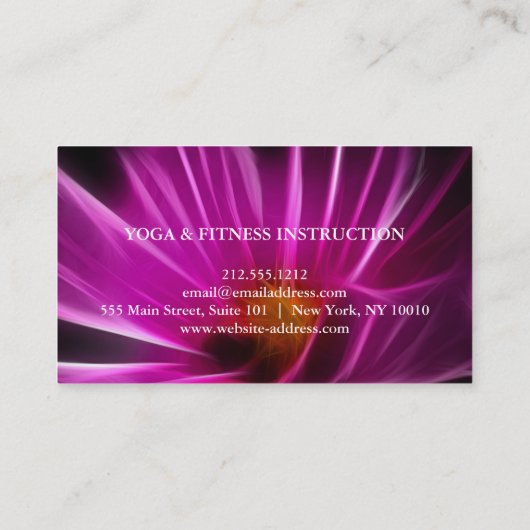 MANDALA LOGO GEPERSONALISEERD YOGA INSTRUCTOR VISITEKAARTJE (Achterkant)