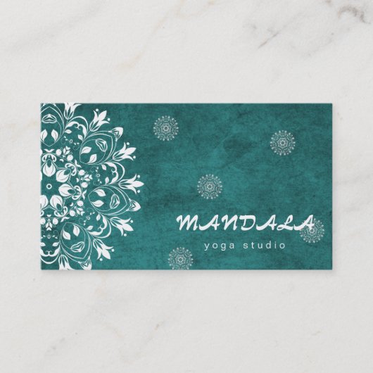 MANDALA LOGO GEPERSONALISEERD YOGA INSTRUCTOR VISITEKAARTJE (Voorkant)
