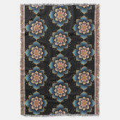 Mandala Lotus Bloem met Sprankelende Kristallen Deken (Voorkant Verticaal)