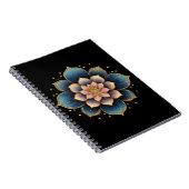 Mandala Lotus Bloem met Sprankelende Kristallen Notitieboek (Rechterzijde)