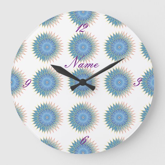 Mandala Lotus Blossom Thunder_Cove Grote Klok (Voorkant)