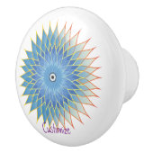 Mandala Lotus Blossom Thunder_Cove Keramische Knop (Rechts)