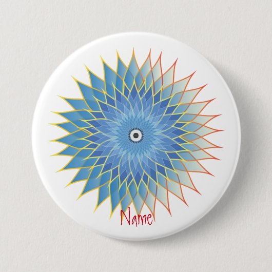 Mandala Lotus Blossom Thunder_Cove Ronde Button 7,6 Cm (Voorkant)