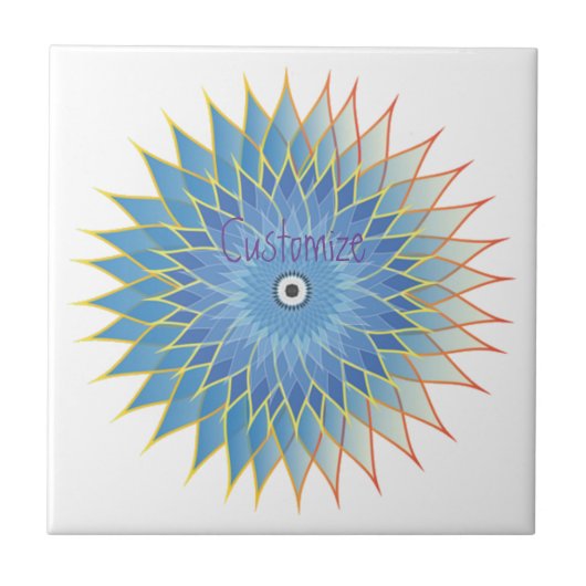 Mandala Lotus Blossom Thunder_Cove Tegeltje (Voorkant)