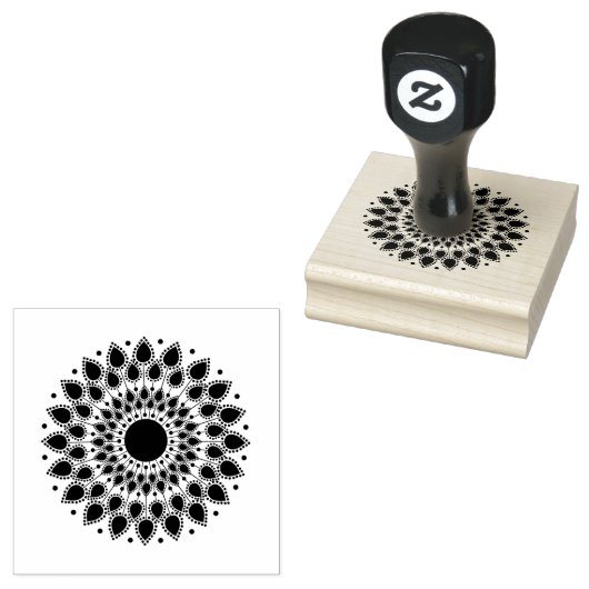 Mandala Lotus Flower Rubberstempel (Gestempeld)