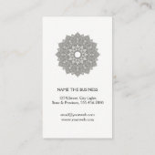 Mandala Lotus Flower Yoga Black White Clean Visitekaartje (Achterkant)
