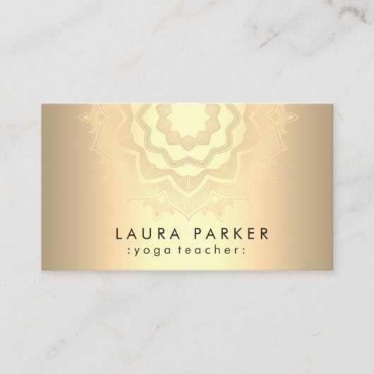 Mandala Lotus Flower Yoga Meditation  Visitekaartje (Voorkant)