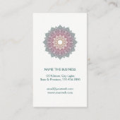 Mandala Lotus Flower Yoga Wellness Meditation Blau Visitekaartje (Achterkant)