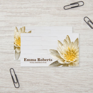 MANDALA LOTUS GEPERSONALISEERD WOODEN YOGA INSTRUC VISITEKAARTJE