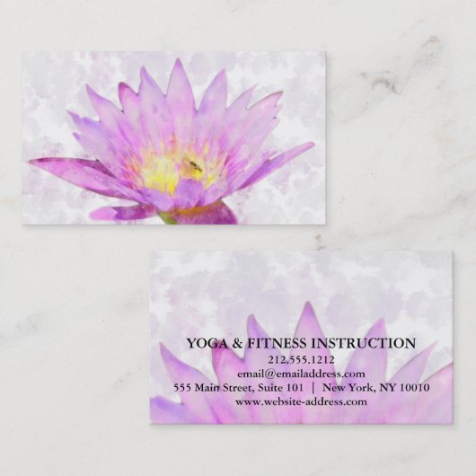 MANDALA LOTUS GEPERSONALISEERD YOGA INSTRUCTOR VISITEKAARTJE (Voorkant / Achterkant)