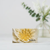 MANDALA LOTUS GEPERSONALISEERD YOGA INSTRUCTOR VISITEKAARTJE (Staand voorkant)