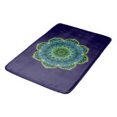 Mandala Lotus green blue + je rug. en ideeën Badmat (Gekanteld)