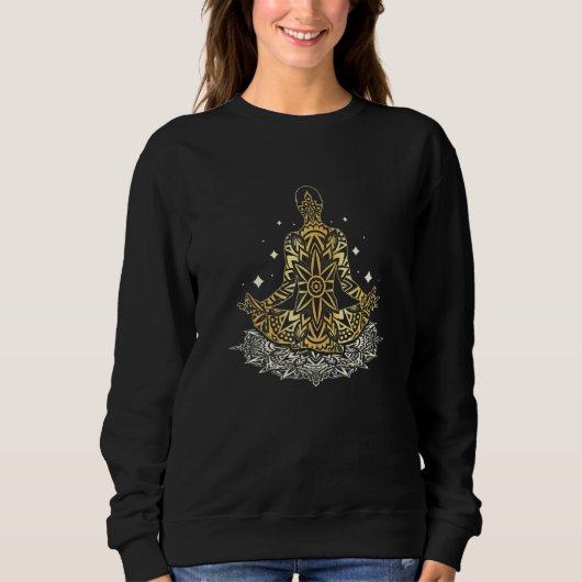 Mandala lotus-meditatie trui (Voorkant)