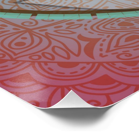 Mandala Lotus Meditation Circle Poster (Hoek)