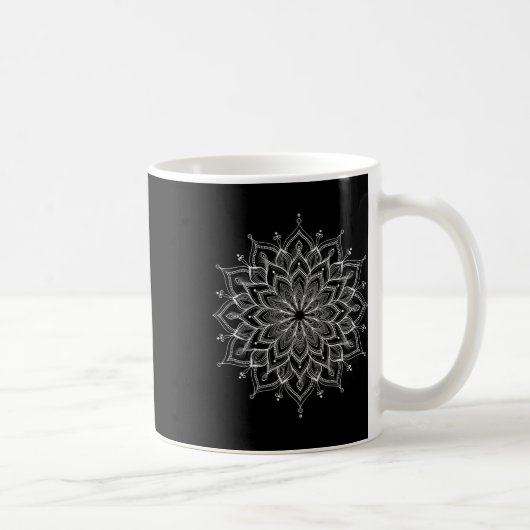 Mandala Lotus Zen Kunst Boho Boeddha Botanische Su Koffiemok (Rechts)