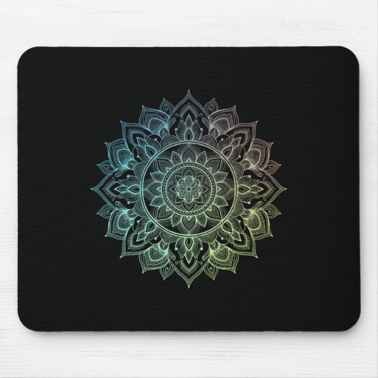 Mandala Lotus Zen Kunst Boho Boeddha Botanische Su Muismat (Voorkant)