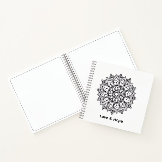 Mandala Love & Hope Deluxe Spiral Notebook Notitieboek (Binnen)