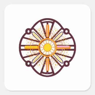 mandala Lumber flagmandala Lumber Pen Vierkante Sticker