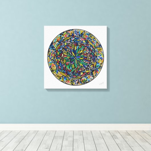 Mandala Lumina Canvas Afdruk (Insitu (Houten vloer))