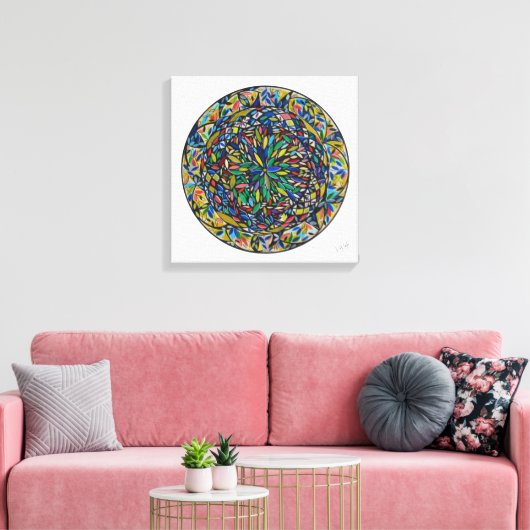 Mandala Lumina Canvas Afdruk (Insitu (Woonkamer))